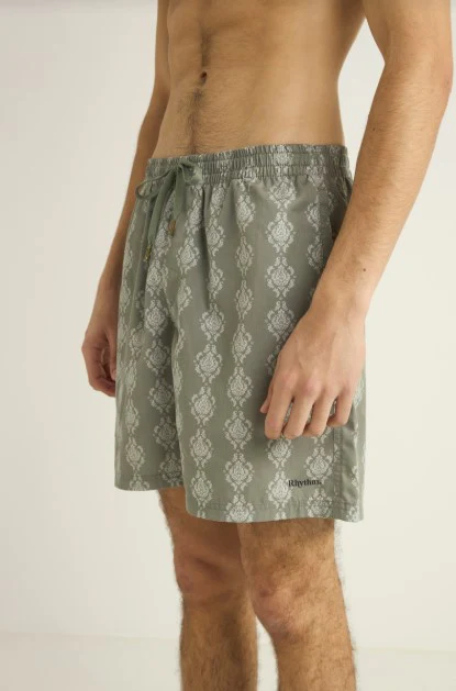 Rhythm Mens Shorts Ornate Stripe Beach Short
