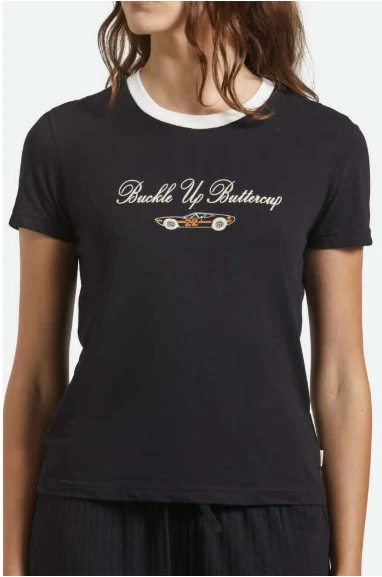 Brixton Womens Shirt Buckle Up Fitted Crew Tee