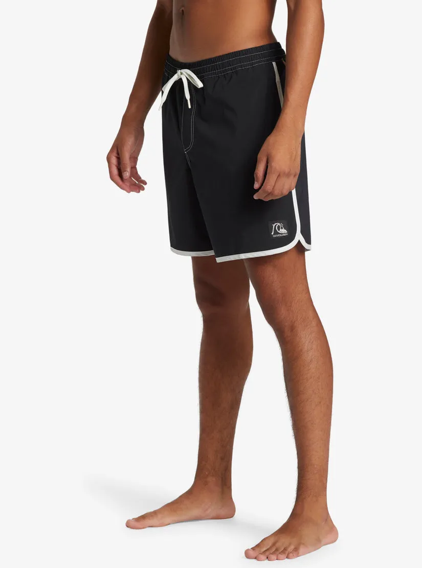Quiksilver Mens Boardshorts Original Scallop Volley 17 Elastic Waist
