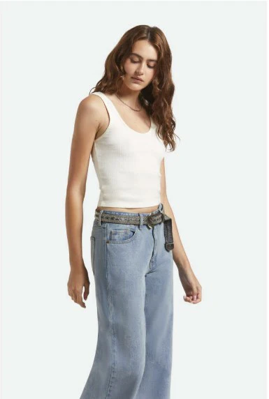 Brixton Womens Tank Top Pointelle Slim Fit