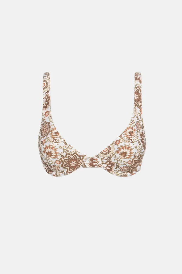 Rhythm Womens Bikini Top Raya Paisley Underwire