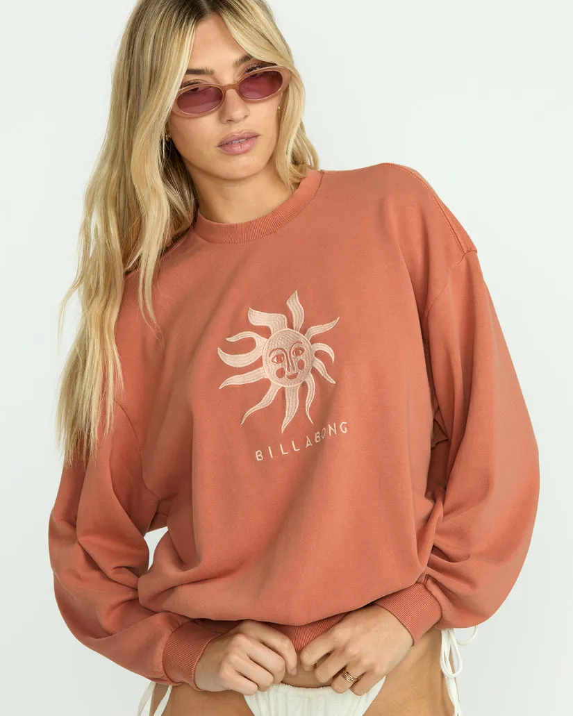 Billabong Womens Sweatshirt Bright Sun Kendal Crewneck