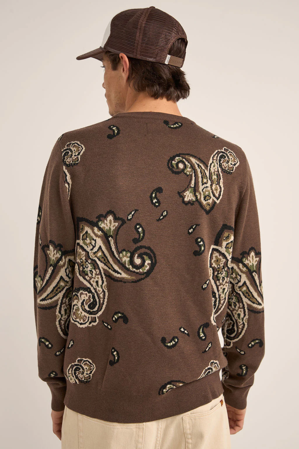 Rhythm Mens Sweater Mohair Paisley