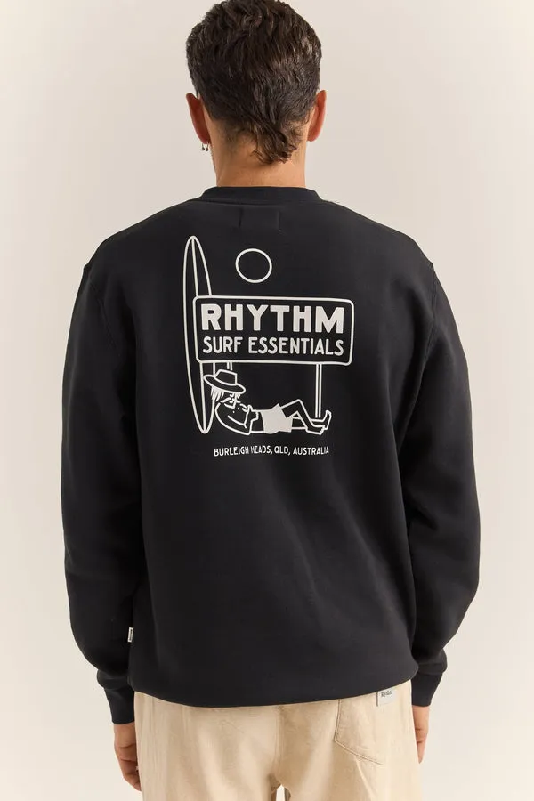 Rhythm Mens Sweatshirt Siesta Fleece Crew