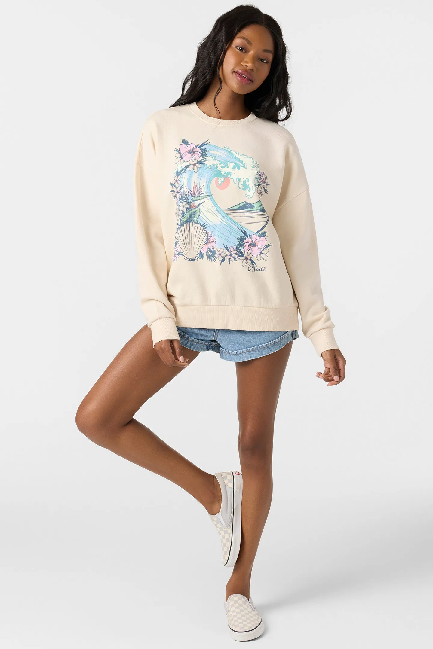 Oneill Womens Sweatshirt Solis Crew Neck Fleece