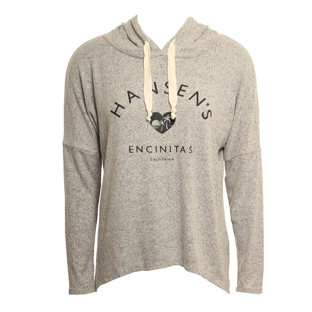 Hansen Womens Sweatshirt Crystal Clear Fuzzy Hoody