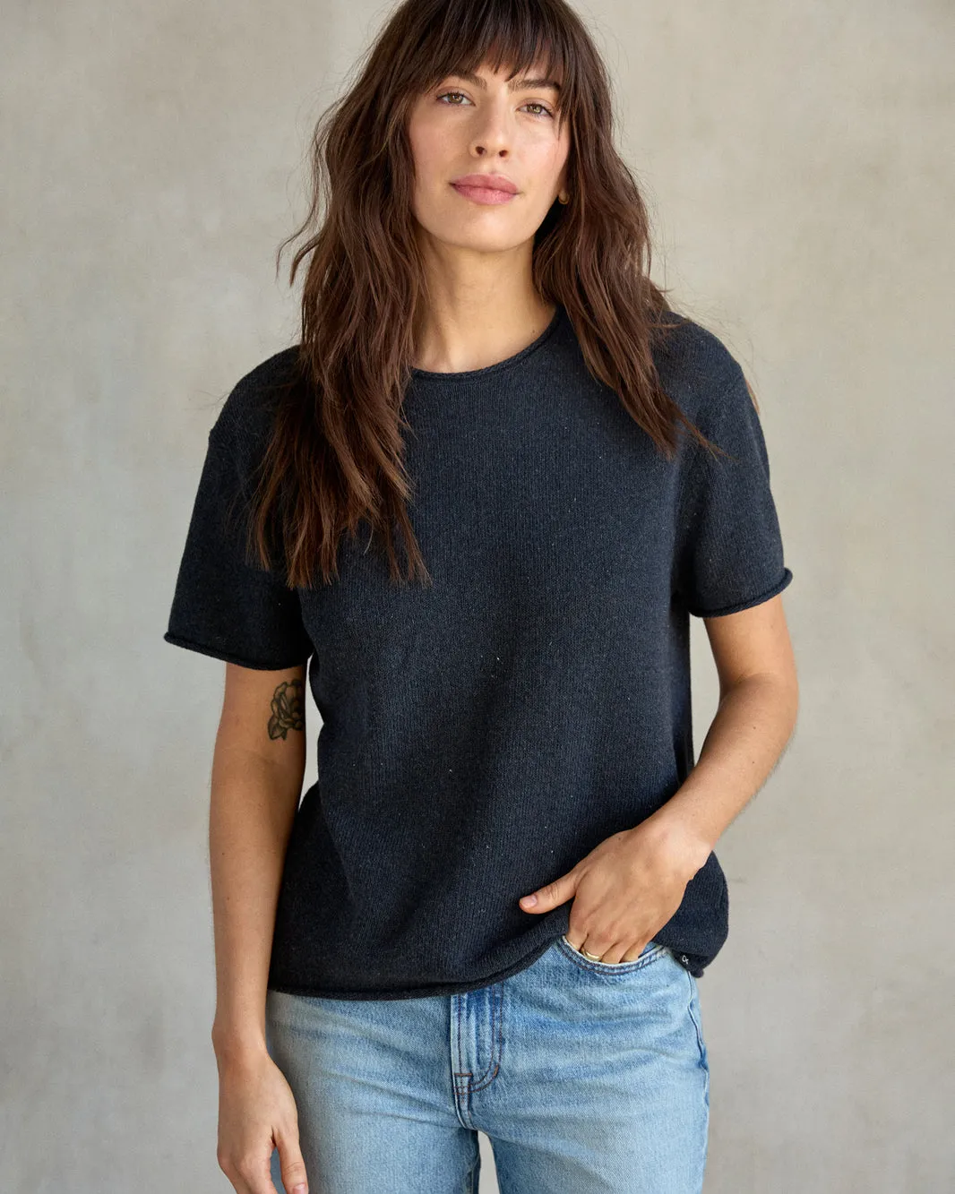 Outerknown Womens Shirt Crescent Knit Top