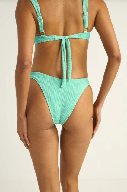 Rhythm Womens Bikini Bottoms Isla Rib Hi Cut