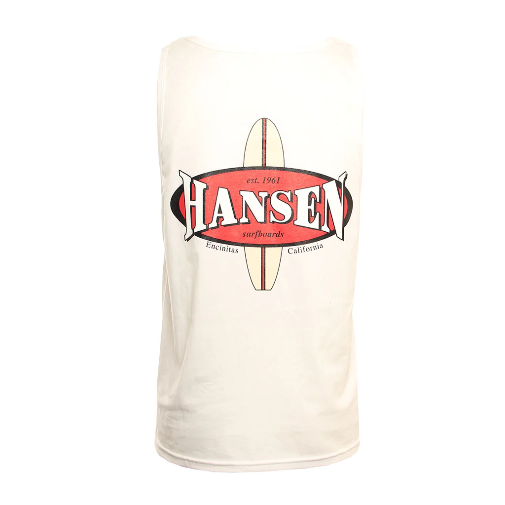 Hansen Mens Tank Top Surfboard New