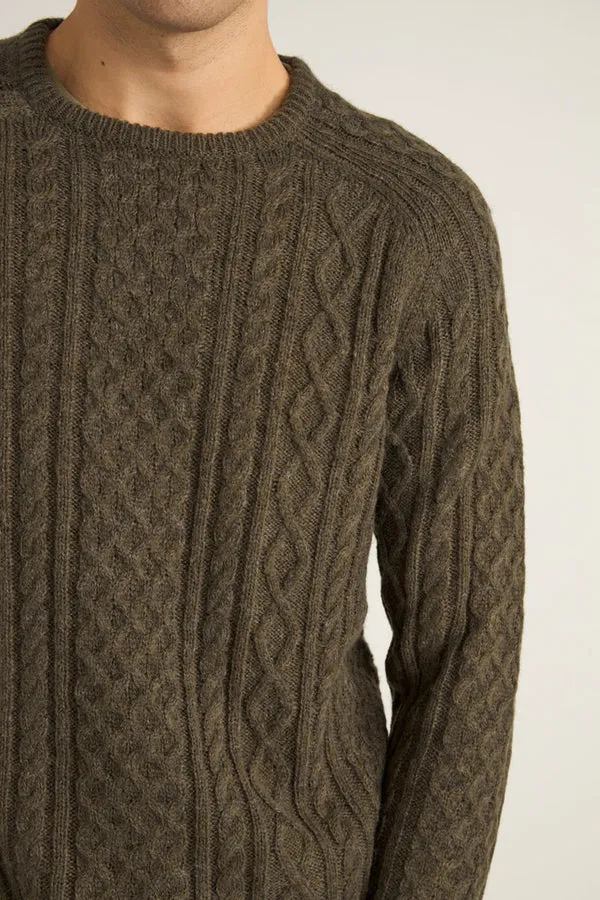 Rhythm Mens Sweater Mohair Fishermans Knit