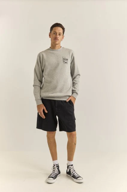 Rhythm Mens Sweatshirt Siesta Fleece Crew