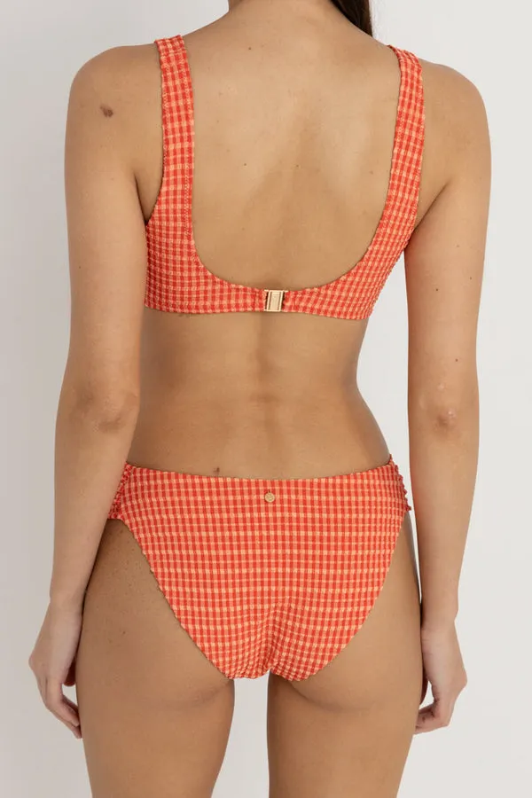 Rhythm Womens Bikini Bottoms Lola Check Soft Side Holiday