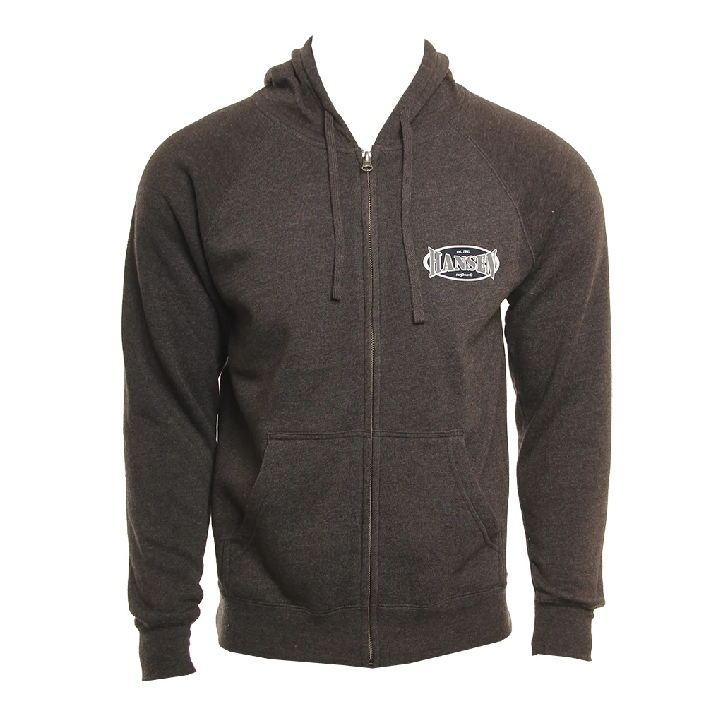 Hansen Mens Sweatshirt Stylemaster Surfboard Front Zip