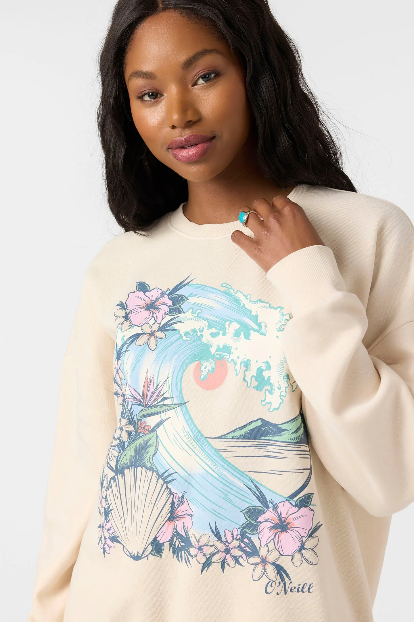 Oneill Womens Sweatshirt Solis Crew Neck Fleece