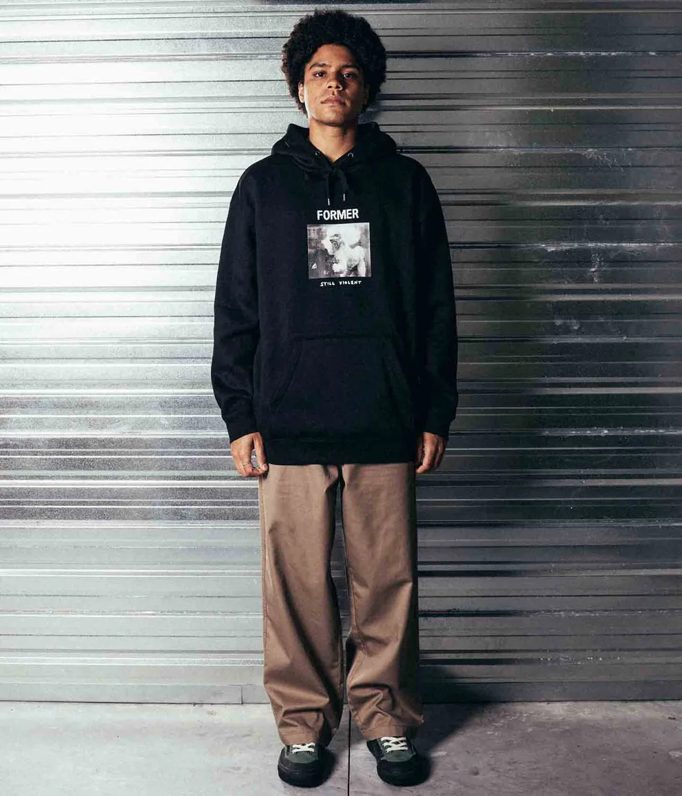 Former Mens Sweatshirt War Poodle Hood