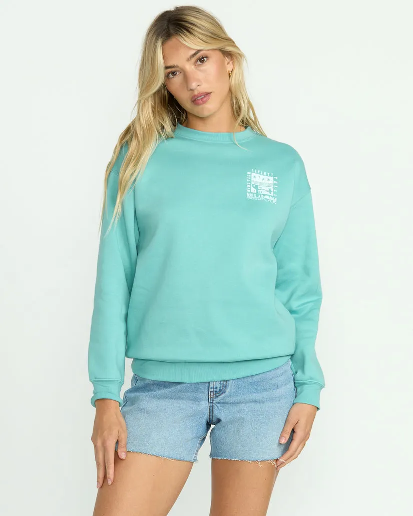 Billabong Womens Sweatshirt Check Yourself Crewneck