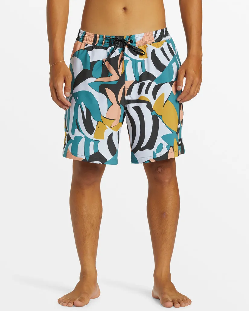 Quiksilver Mens Boardshorts Surfsilk Mix Volley 17 Elastic Waist