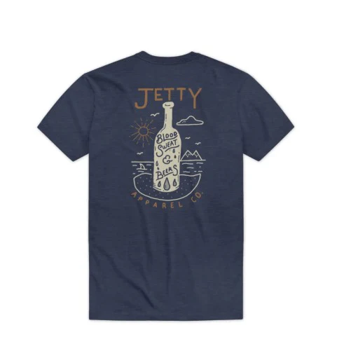 Jetty Mens Shirt Blood Sweat & Beers