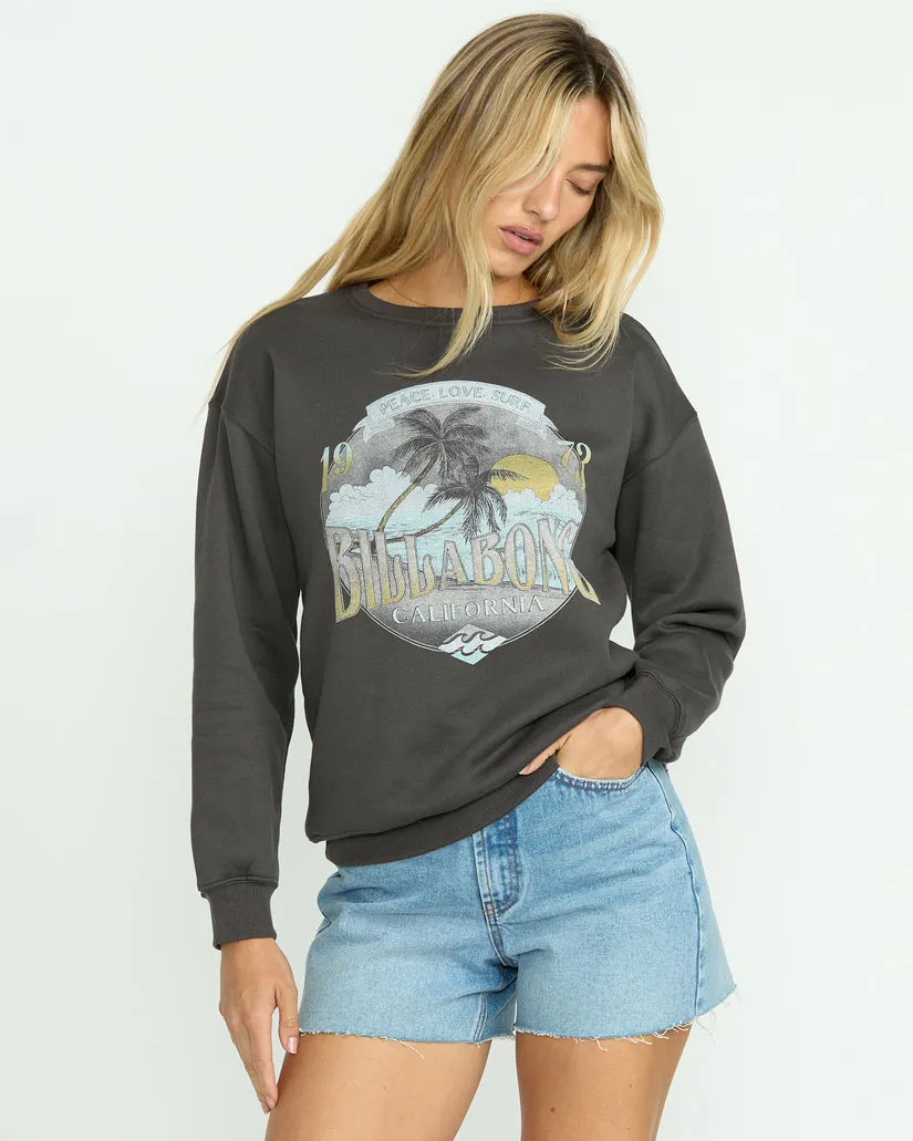 Billabong Womens Sweatshirt Wonderland Calls Crewneck