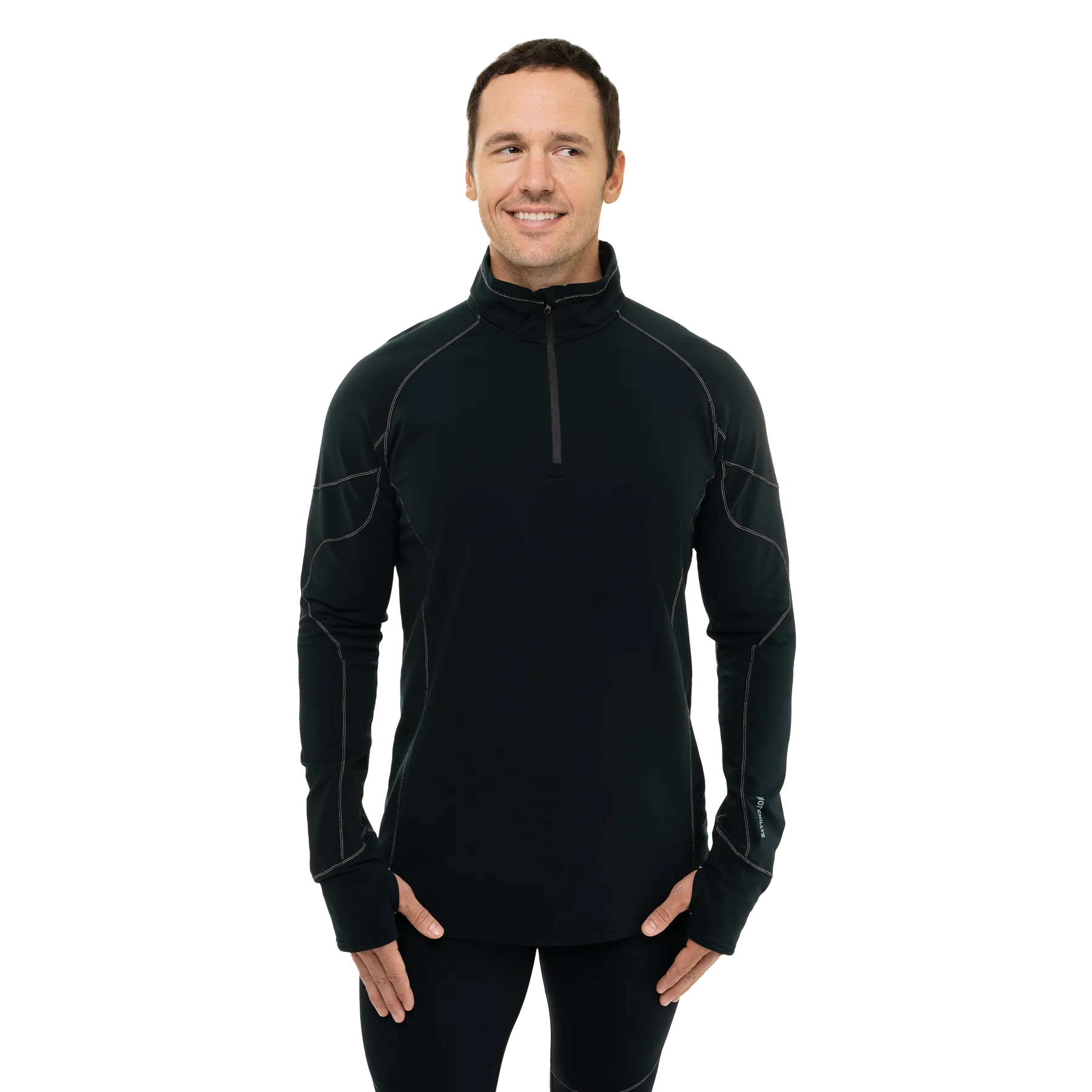 Hot Chillys Mens Base Layers Micro-Elite XT Zip-T