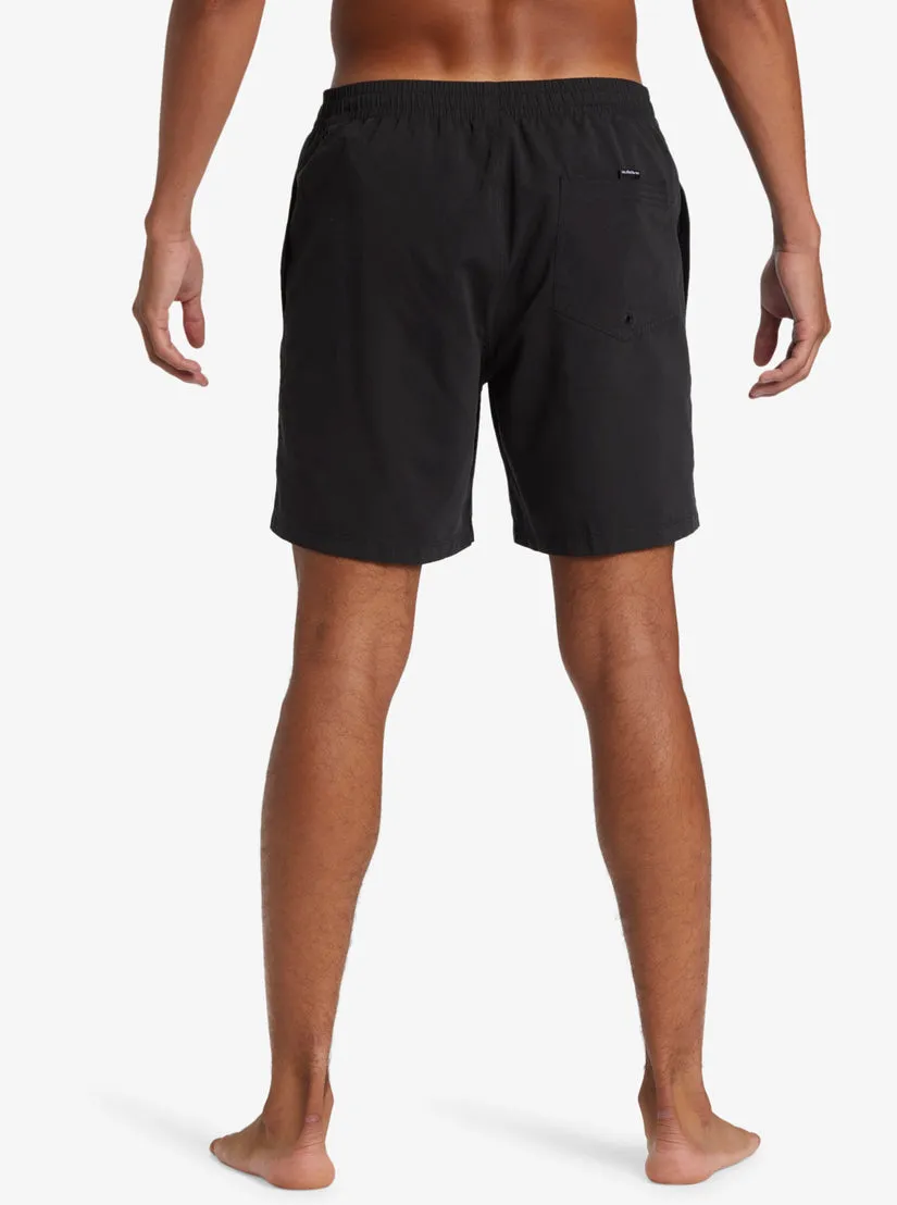 Quiksilver Mens Boardshorts Everyday Solid Volley 17 Elastic Waist