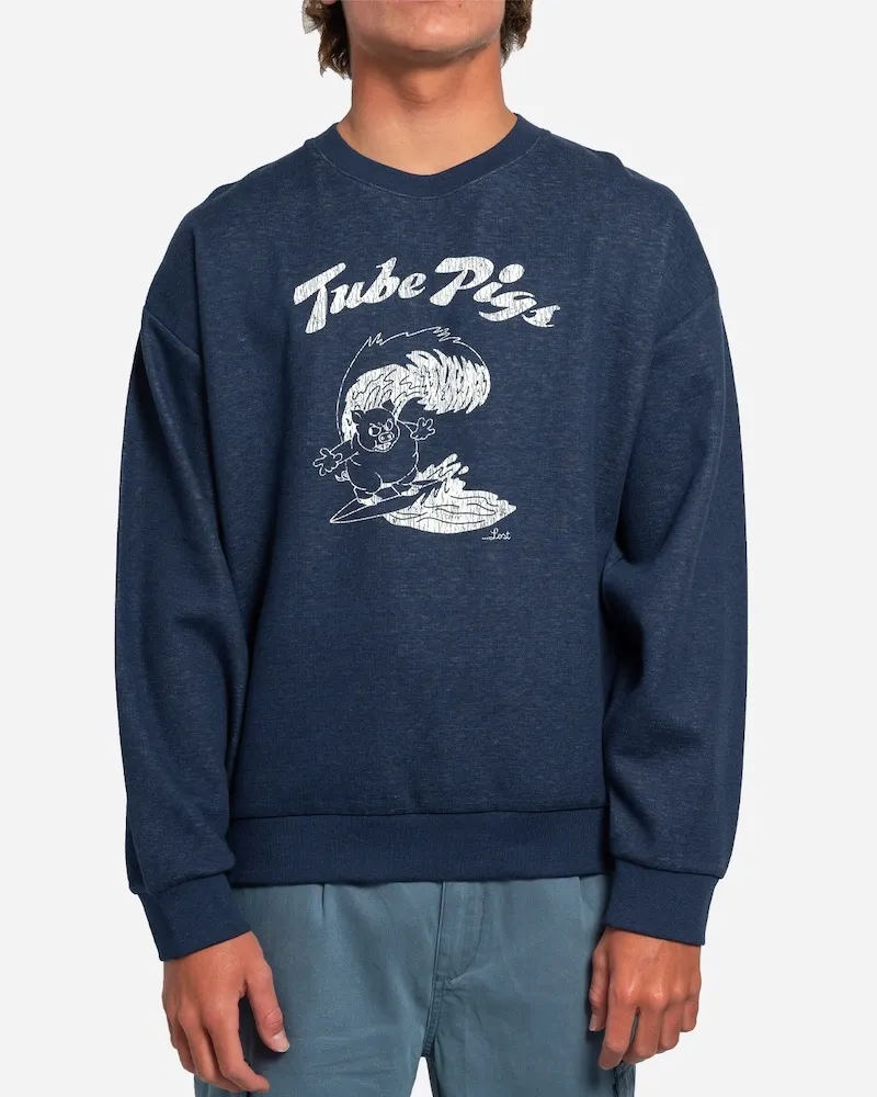 Lost Mens Sweatshirt Crewed Fleece