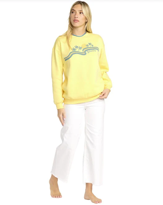 Billabong Womens Sweatshirt Sun Flash Crew Fleece