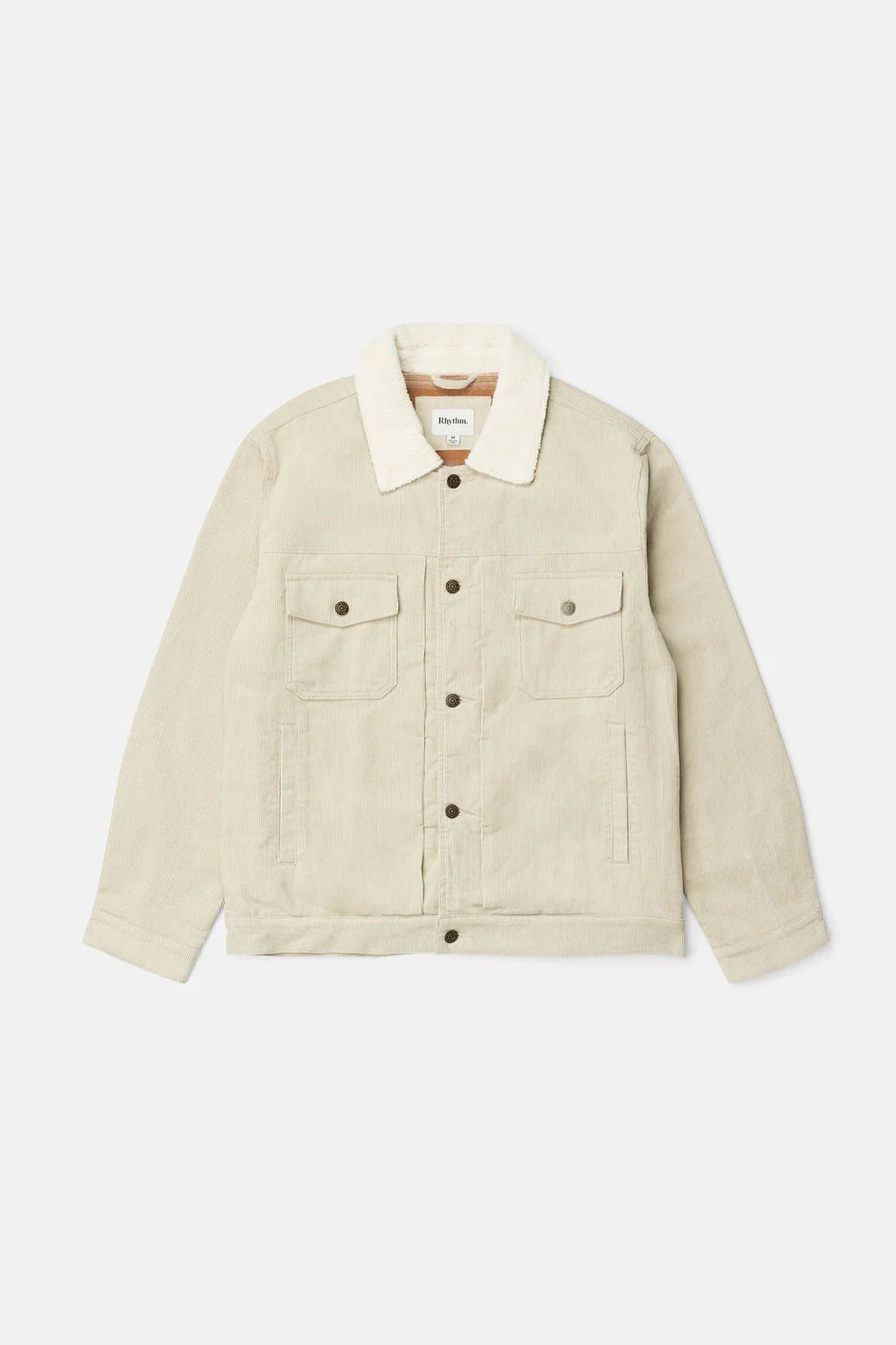 Rhythm Mens Jacket Flannel Lined Cord Trucker