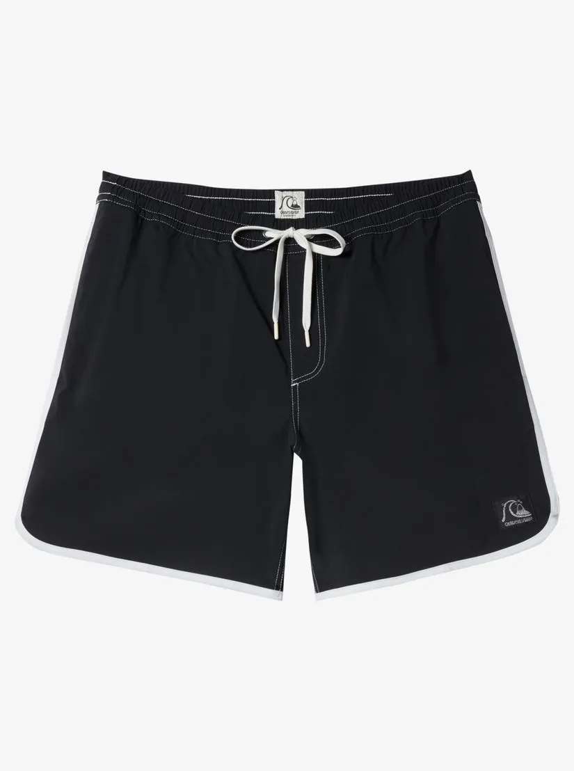 Quiksilver Mens Boardshorts Original Scallop Volley 17 Elastic Waist