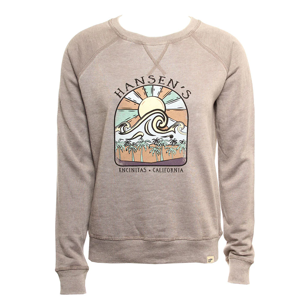Hansen Womens Sweatshirt Resort Burout Crew