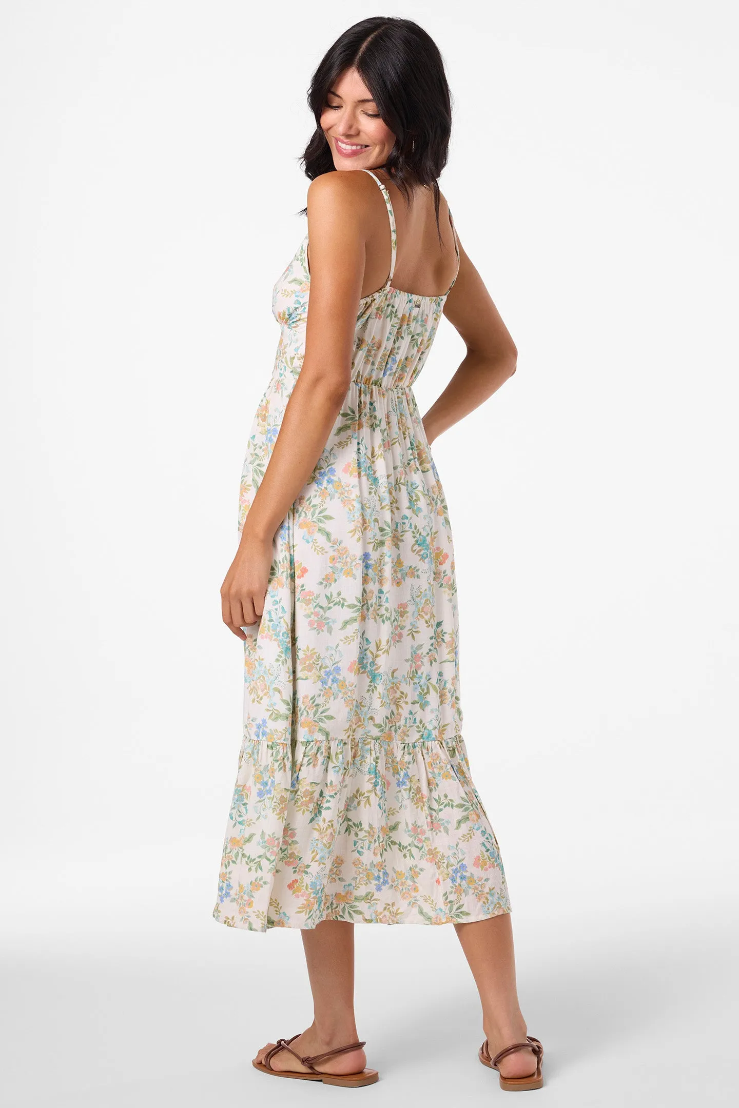 Oneill Womens Dress Pilar Nayomi Floral Midi