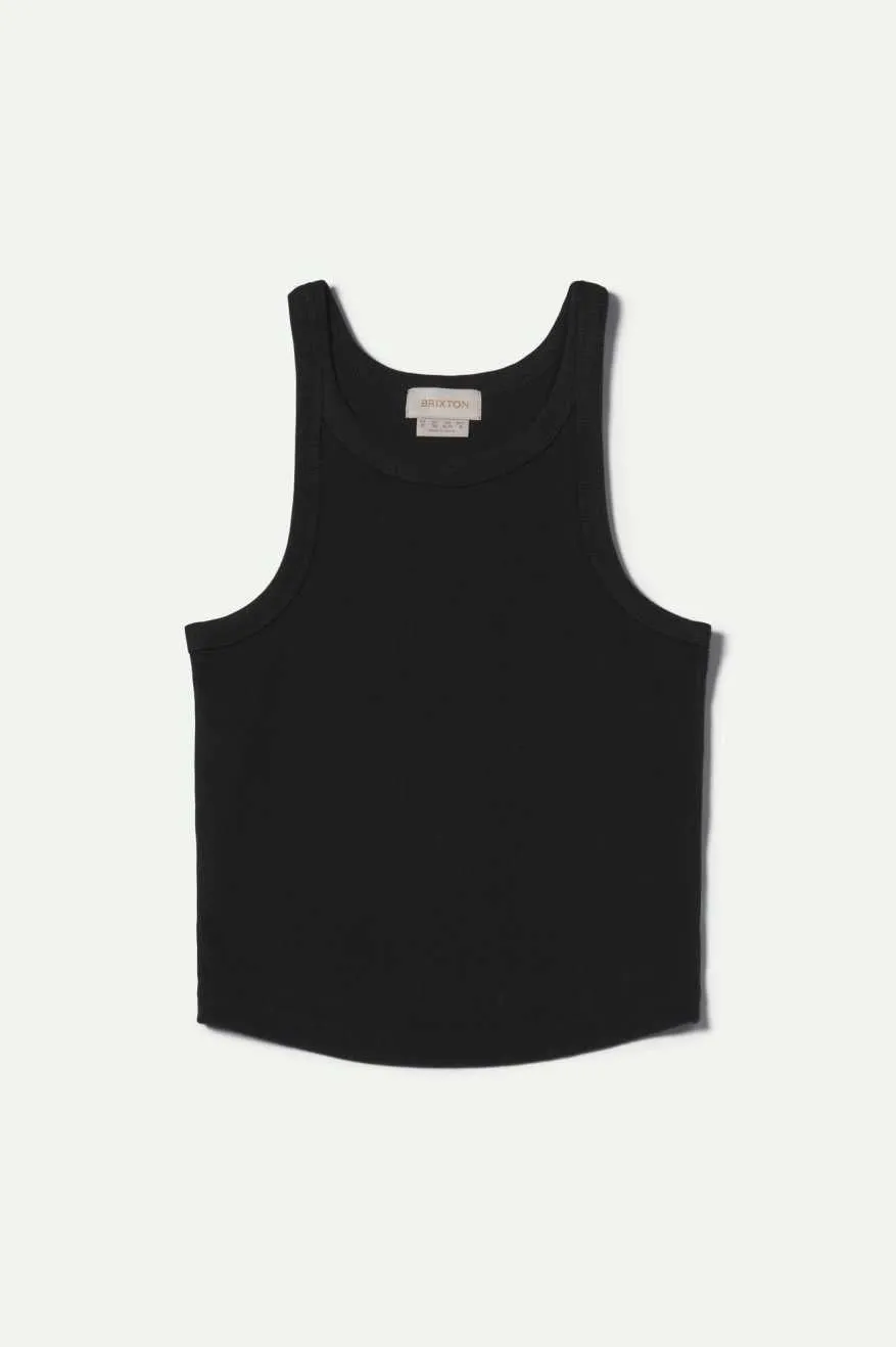 Brixton Womens Tank Top Organic Rib High Neck