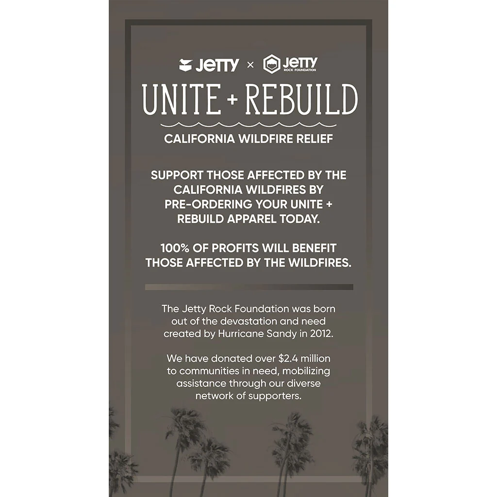Jetty Mens Sweatshirt JRF California Wildfire Relief Hoodie