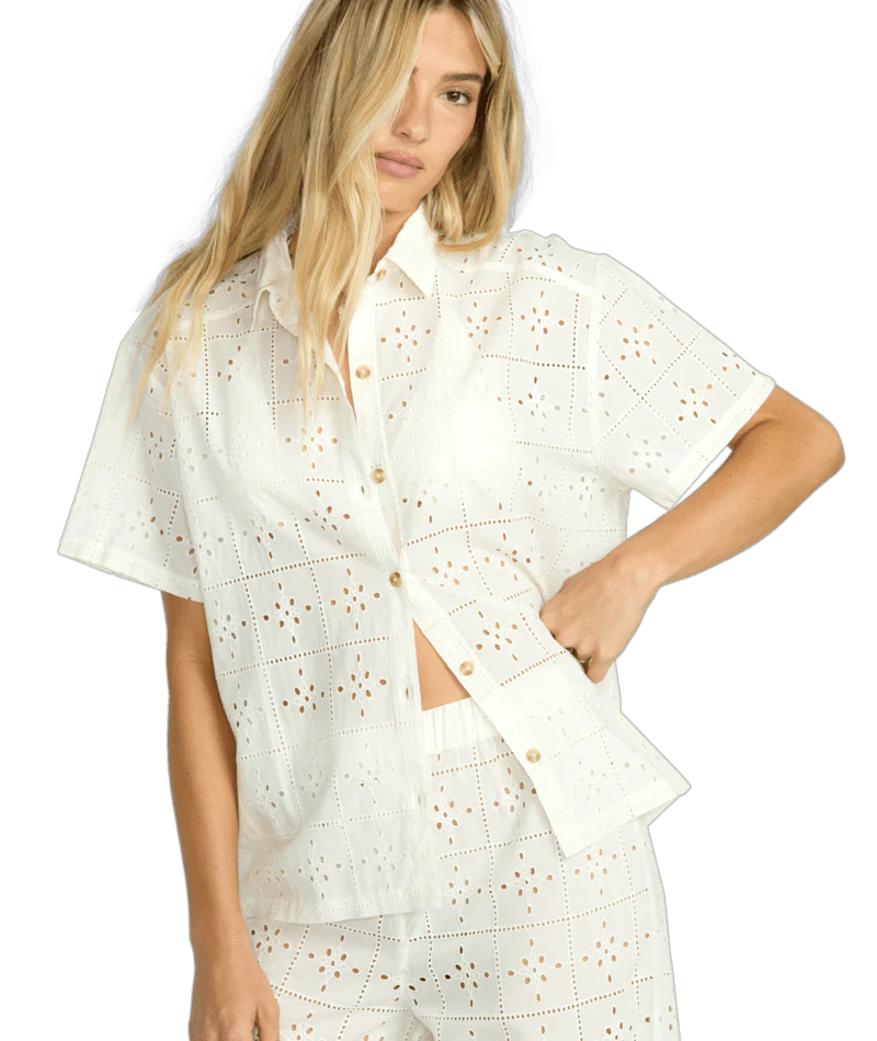 Billabong Womens Shirt Eyelet Crush SS Woven
