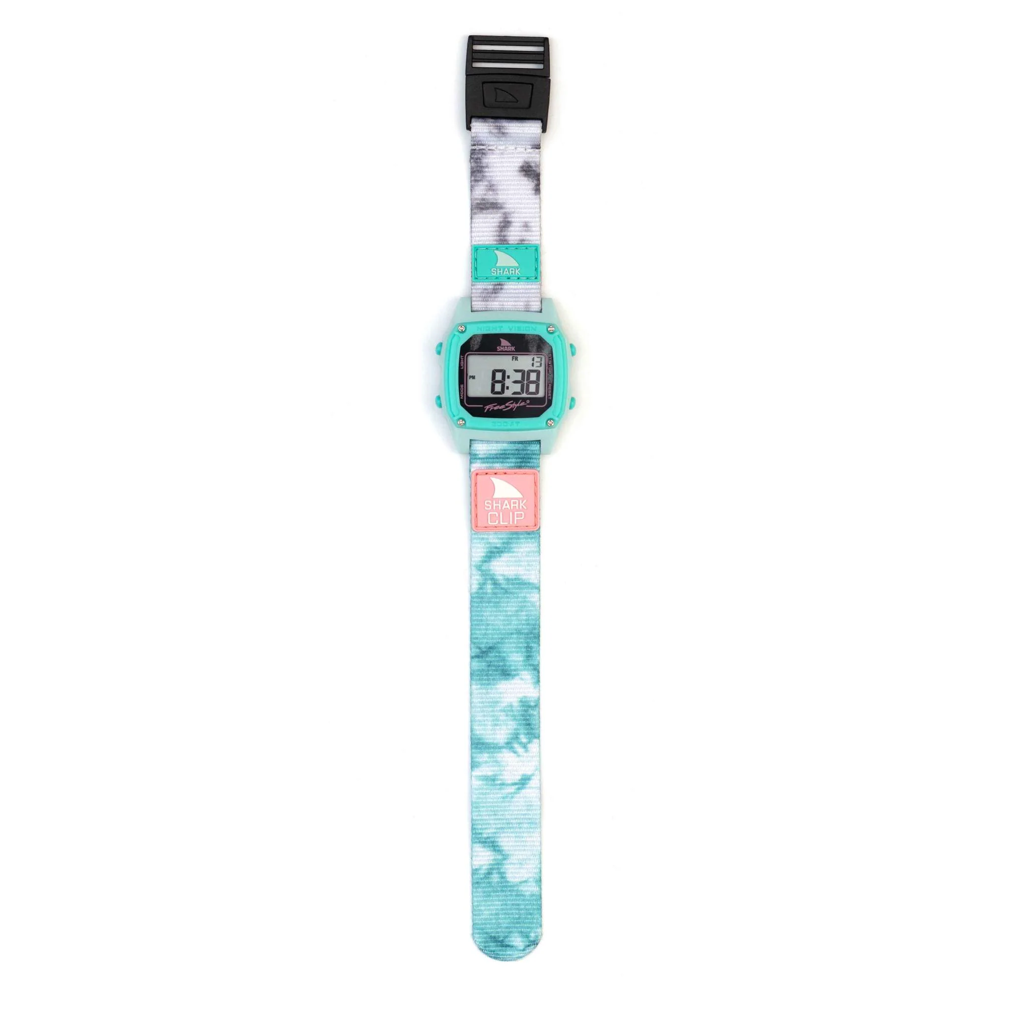 Freestyle Watch Shark Clip Tie Dye Aqua Cloud