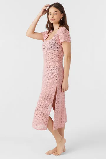 Oneill Womens Dress Nina Midi Crochet Lace Cover Up