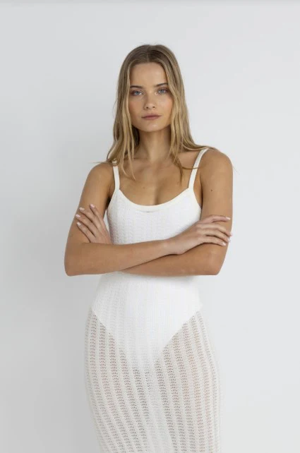 Rhythm Womens Dress Gemma Knit Midi