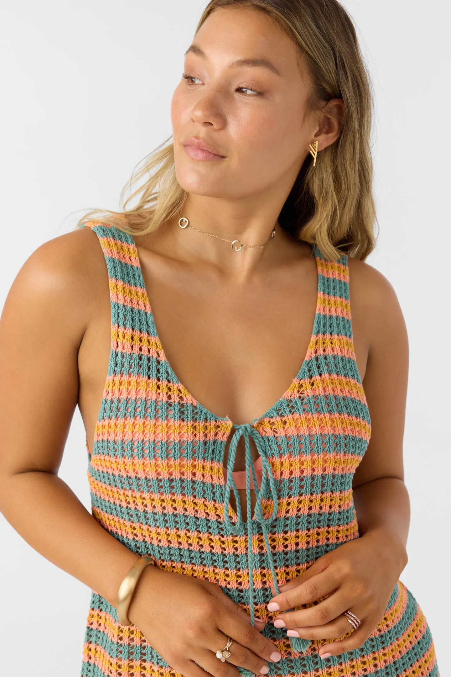 Oneill Womens Dress Ryan Stripe Mini Cover-Up