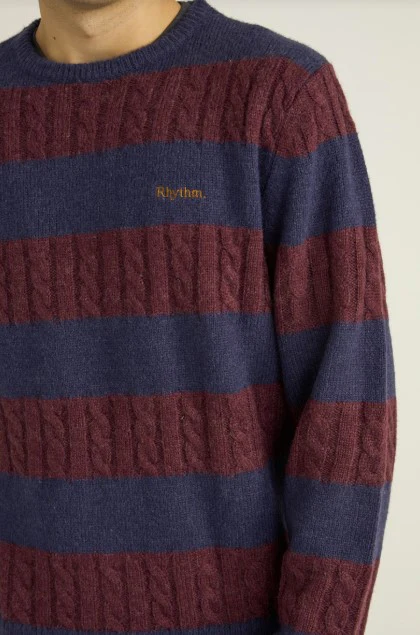 Rhythm Mens Sweater Pablo Mohair Stripe Knit