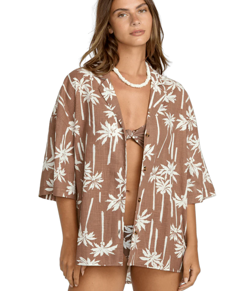 Billabong Womens Shirt Beach Side Print