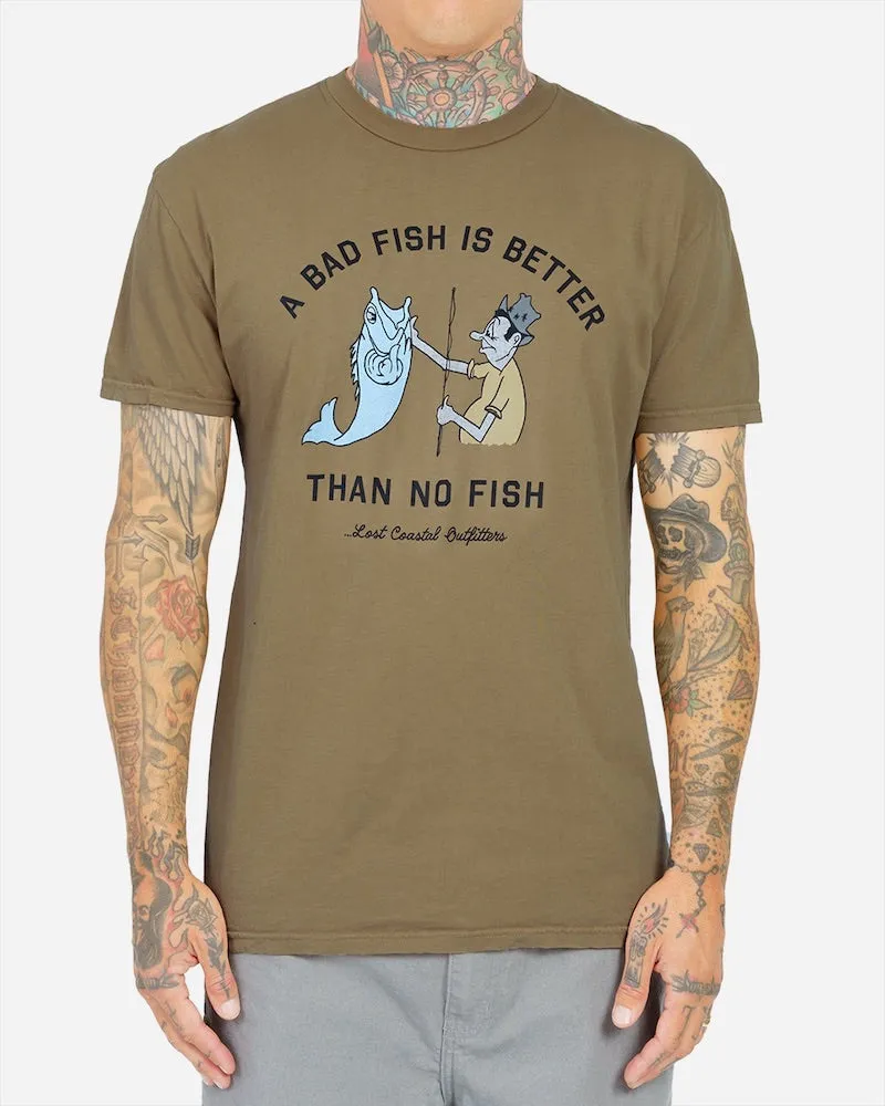 Lost Mens Shirt Gone Fishin Vintage Dye