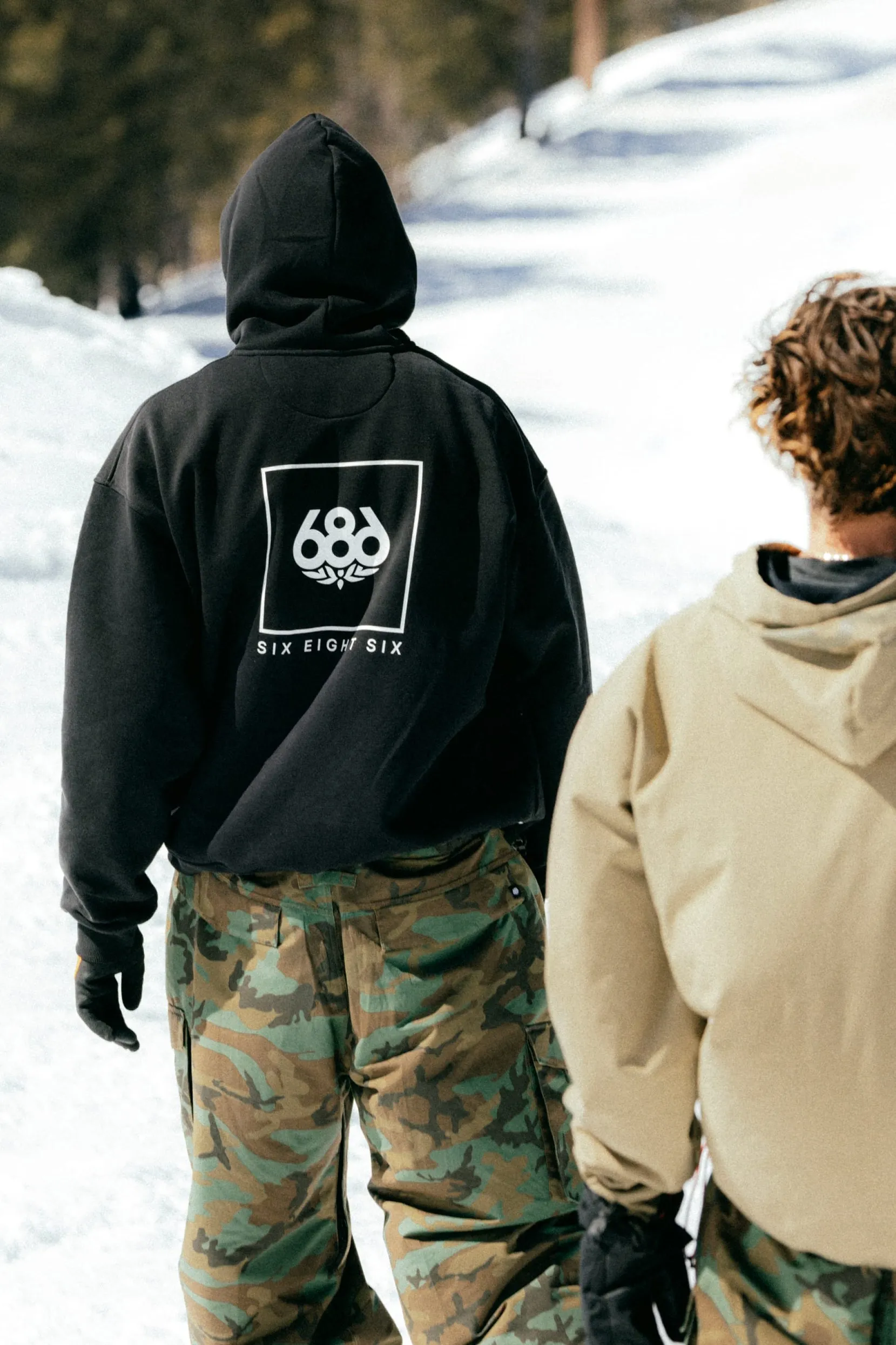 686 Mens Snow Layers Knockout Script Premium Heavyweight Zip Hoody