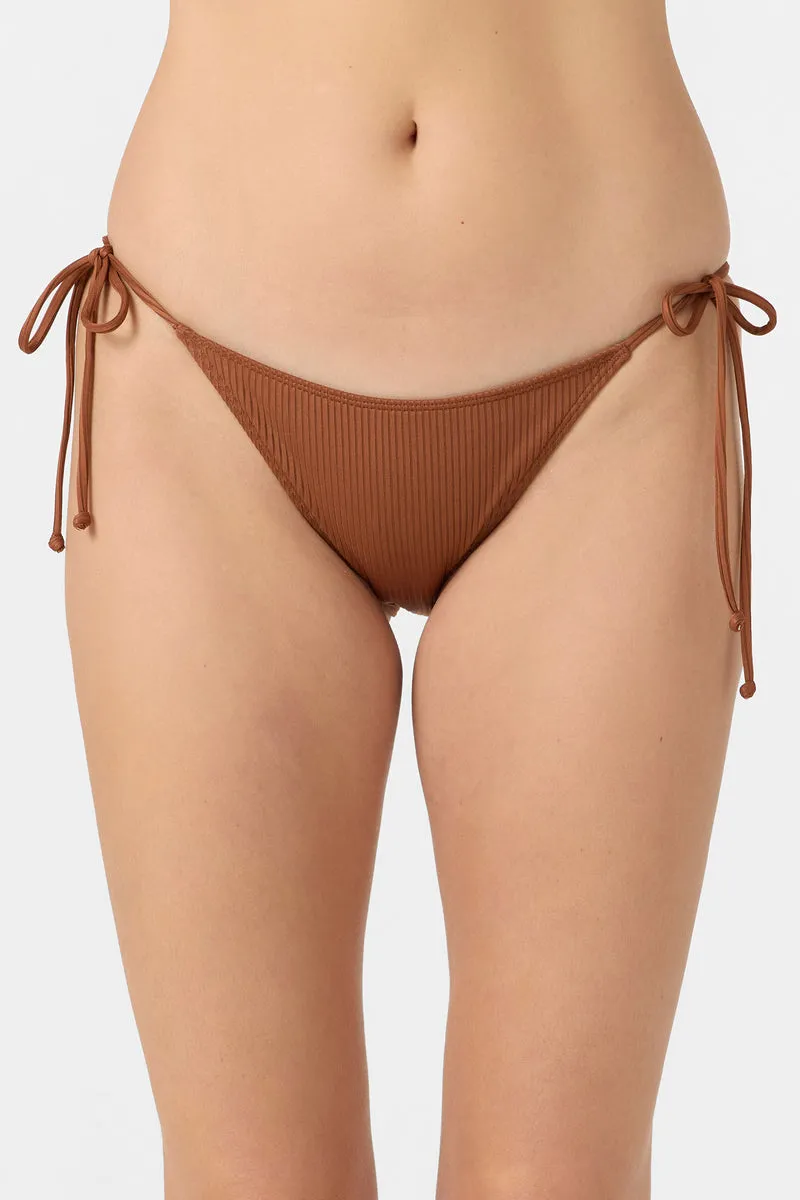Oneill Womens Bikini Bottoms Saltwater Solids Rib Maracas Tie Side
