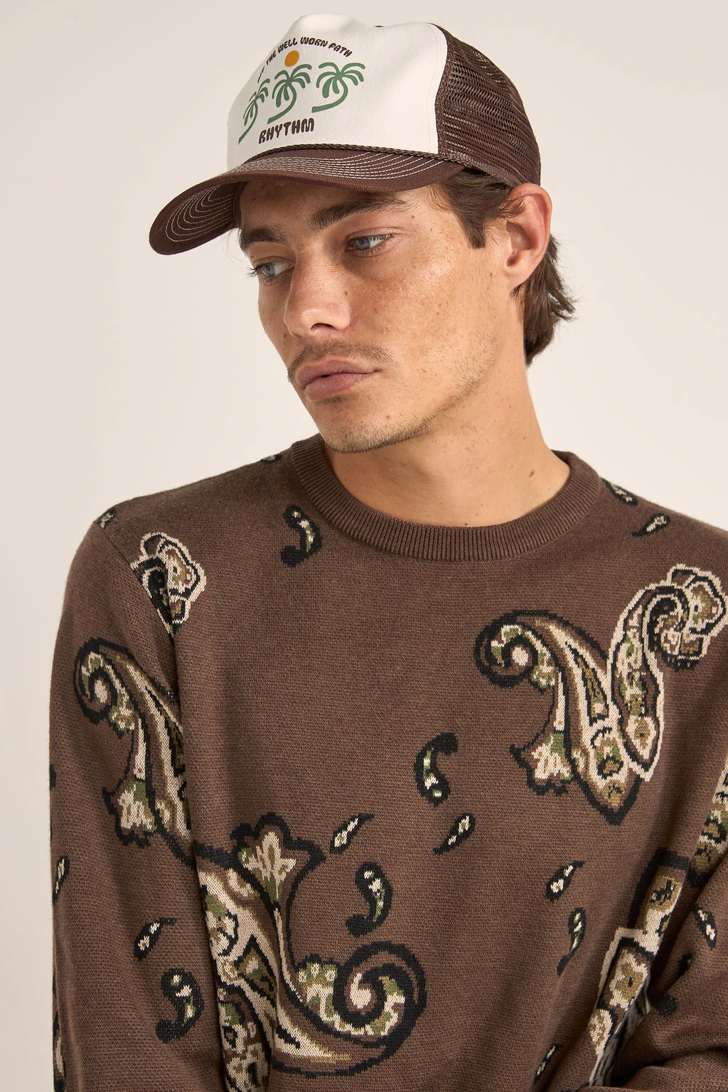 Rhythm Mens Sweater Mohair Paisley