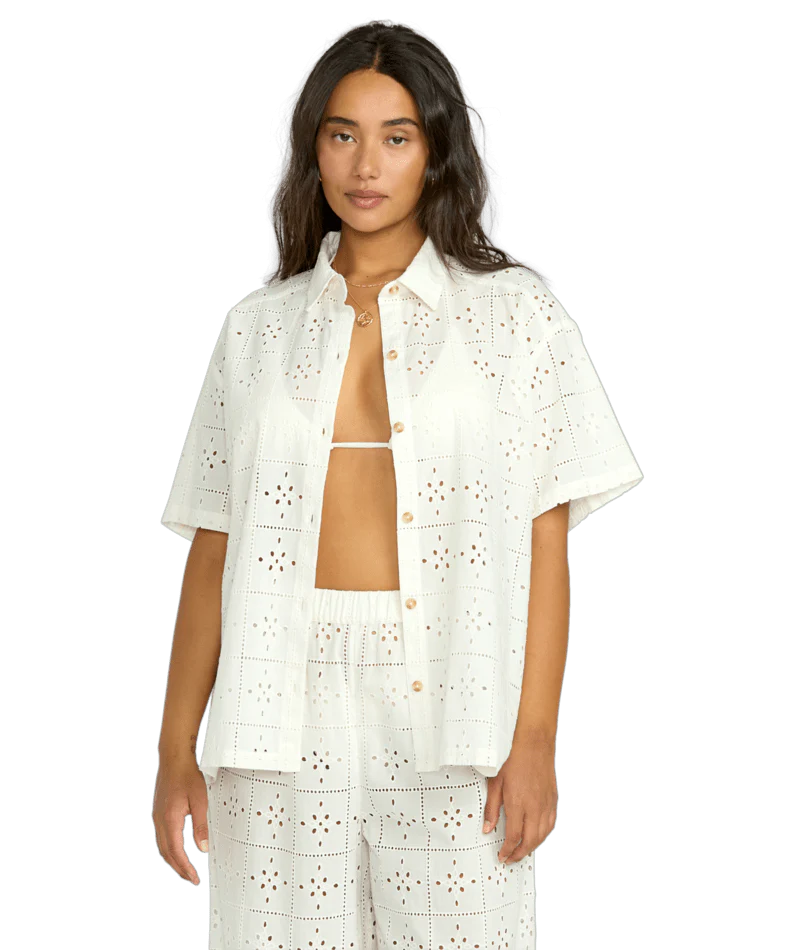 Billabong Womens Shirt Eyelet Crush SS Woven