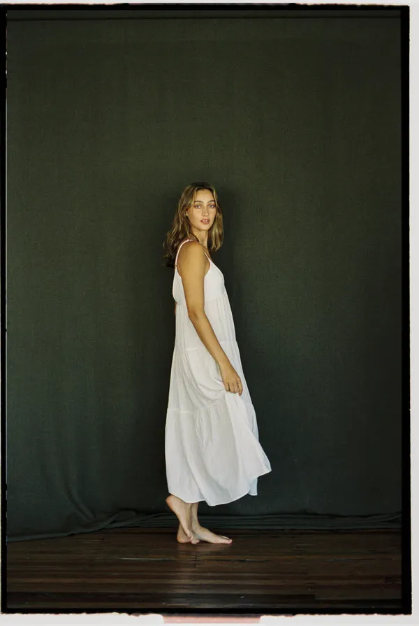 Rhythm Womens Dress Classic Tiered Midi