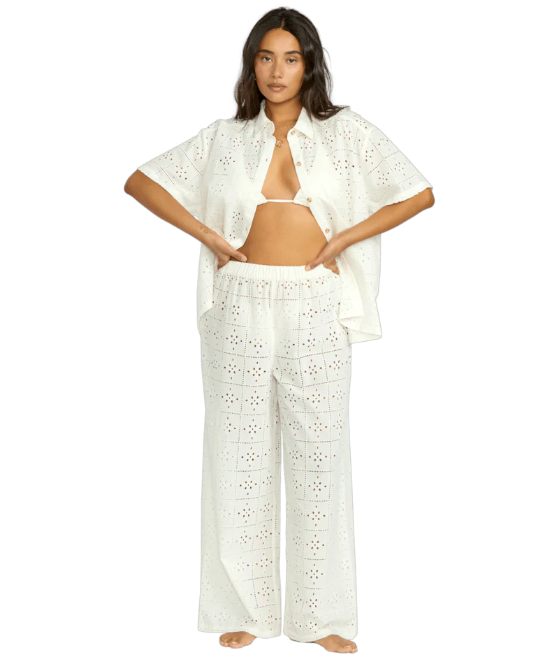 Billabong Womens Pants Eyelet Crush Elastic