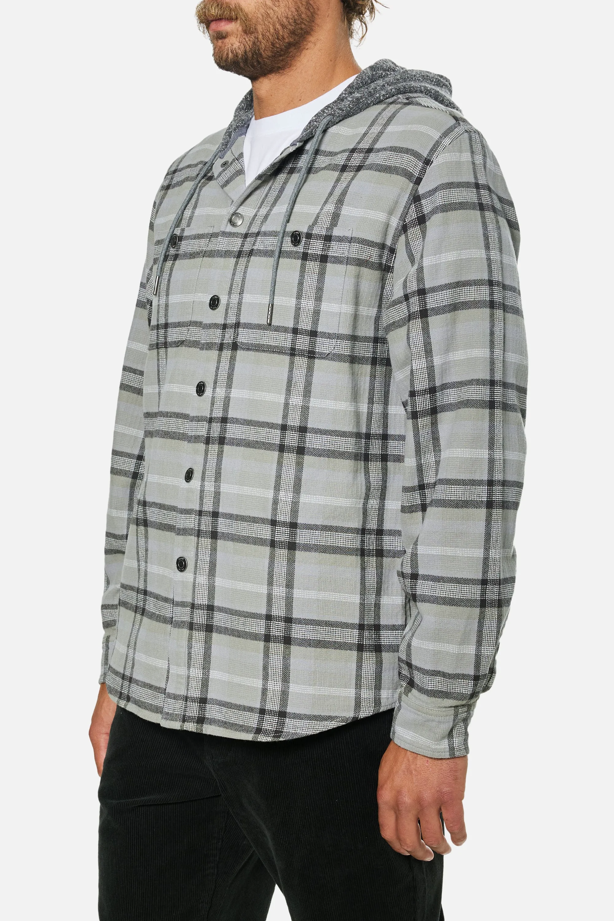 Katin Mens Shirt Harold Hooded Flannel