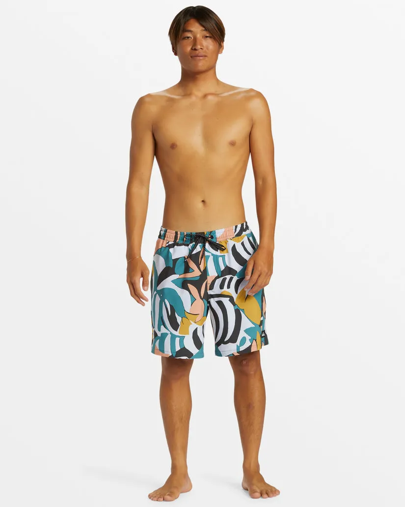 Quiksilver Mens Boardshorts Surfsilk Mix Volley 17 Elastic Waist