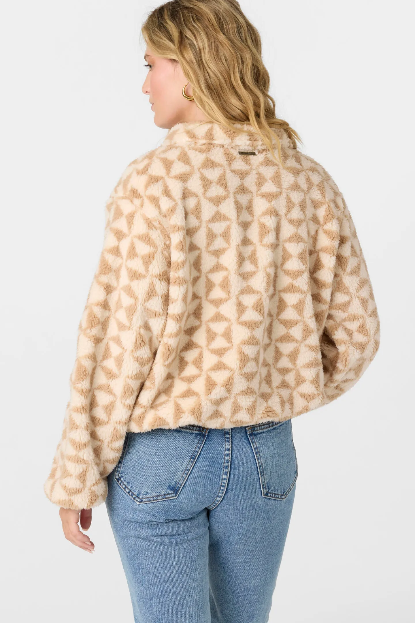 Oneill Womens Sweatshirt Kacey Palmer Print High Pile Fleece Pullover